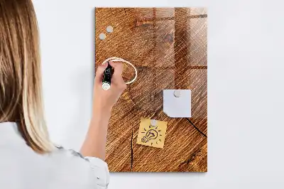 Magnetická popisovacia tabuľa vo vyhotovení v teplom odtieni dreva