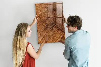 Magnetická popisovacia tabuľa vo vyhotovení v teplom odtieni dreva