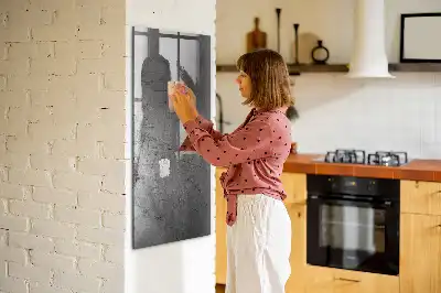 Magnetická tabuľa na kreslenie s motívom poškriabaného kovu