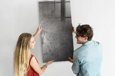 Magnetická tabuľa na kreslenie s motívom poškriabaného kovu