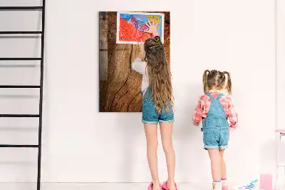 Magnetická popisovacia tabuľa v dizajne starého dreva