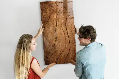 Magnetická popisovacia tabuľa v dizajne starého dreva