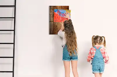 Magnetická popisovacia tabuľa v dizajne starého dreva