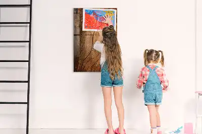 Magnetická popisovacia tabuľa v dizajne starého dreva