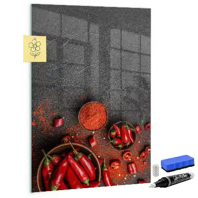 Mletá paprika magnetická popisovacia tabuľa
