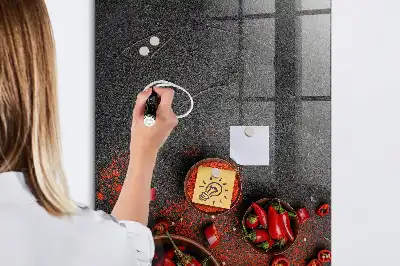 Mletá paprika magnetická popisovacia tabuľa