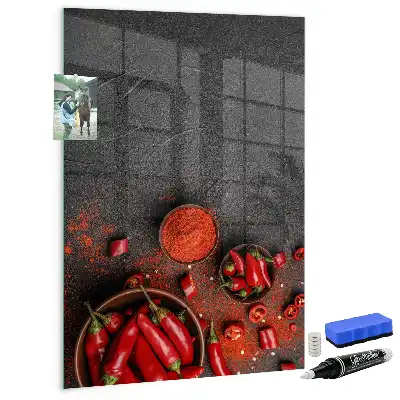 Mletá paprika magnetická popisovacia tabuľa