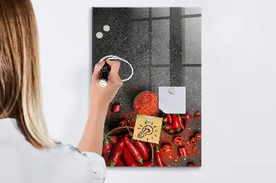 Mletá paprika magnetická popisovacia tabuľa
