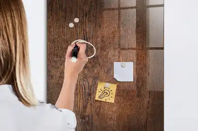 Magnetická popisovacia tabuľa v dizajne tmavého dreva