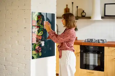 Magnetická tabuľa na kreslenie v dizajne vegánsky stôl