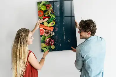 Magnetická tabuľa na kreslenie v dizajne vegánsky stôl