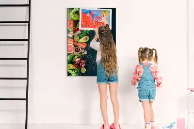 Magnetická tabuľa na kreslenie v dizajne vegánsky stôl