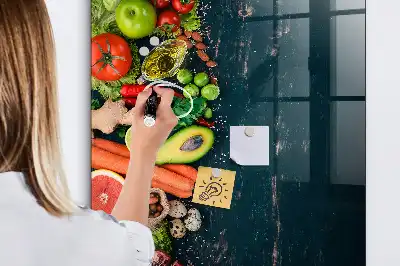 Magnetická tabuľa na kreslenie v dizajne vegánsky stôl