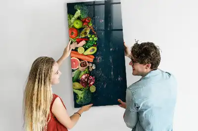 Magnetická tabuľa na kreslenie v dizajne vegánsky stôl