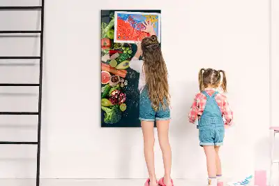 Magnetická tabuľa na kreslenie v dizajne vegánsky stôl