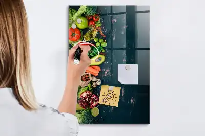 Magnetická tabuľa na kreslenie v dizajne vegánsky stôl