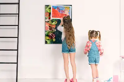 Magnetická tabuľa na kreslenie v dizajne vegánsky stôl