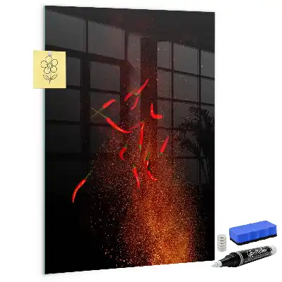 Magnetická popisovacia tabuľa Pálivé papričky