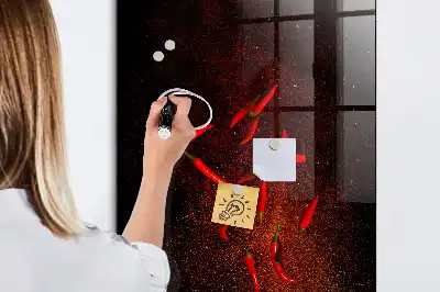 Magnetická popisovacia tabuľa Pálivé papričky