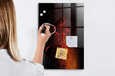 Magnetická popisovacia tabuľa Pálivé papričky