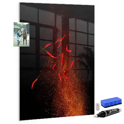 Magnetická popisovacia tabuľa Pálivé papričky