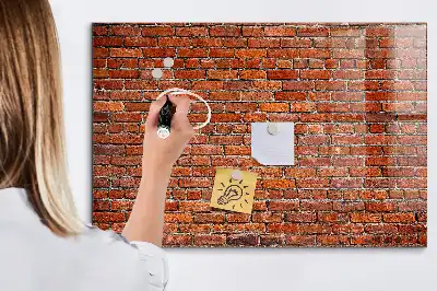 Magnetická popisovateľná tabuľa vzor starej tehlovej steny