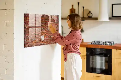 Magnetická popisovateľná tabuľa vzor starej tehlovej steny