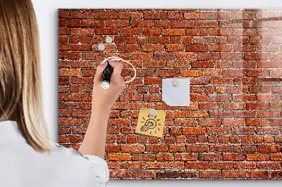 Magnetická popisovateľná tabuľa vzor starej tehlovej steny