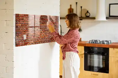 Magnetická popisovateľná tabuľa vzor starej tehlovej steny