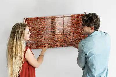 Magnetická popisovateľná tabuľa vzor starej tehlovej steny