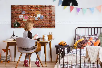 Magnetická popisovateľná tabuľa vzor starej tehlovej steny