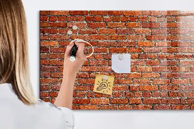 Magnetická popisovateľná tabuľa vzor starej tehlovej steny