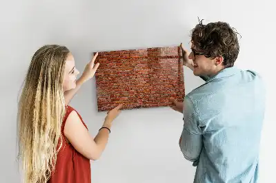 Magnetická popisovateľná tabuľa vzor starej tehlovej steny