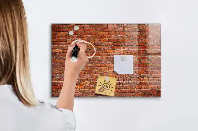 Magnetická popisovateľná tabuľa vzor starej tehlovej steny