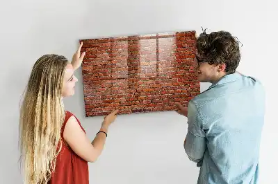 Magnetická popisovateľná tabuľa vzor starej tehlovej steny