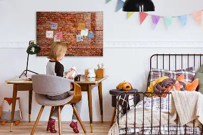 Magnetická popisovateľná tabuľa vzor starej tehlovej steny