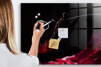 Magnetická popisovateľná tabuľa víno