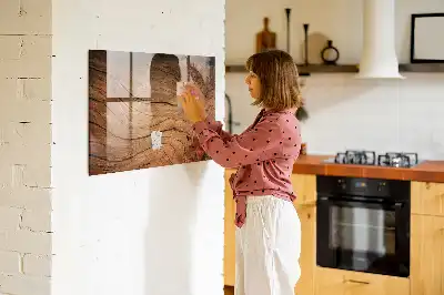 Magnetická popisovacia tabuľa v dizajne starého dreva