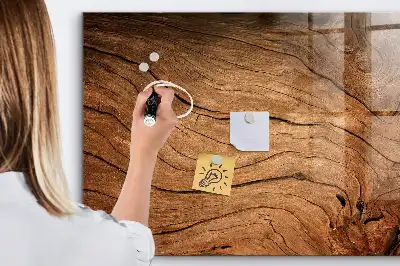 Magnetická popisovacia tabuľa v dizajne starého dreva