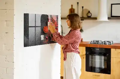 Magnetická popisovateľná tabuľa s motívom červených papričiek