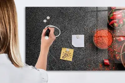 Magnetická popisovateľná tabuľa s motívom červených papričiek