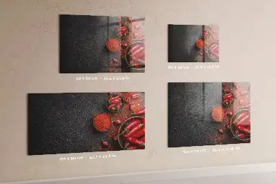 Magnetická popisovateľná tabuľa s motívom červených papričiek