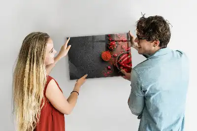 Magnetická popisovateľná tabuľa s motívom červených papričiek