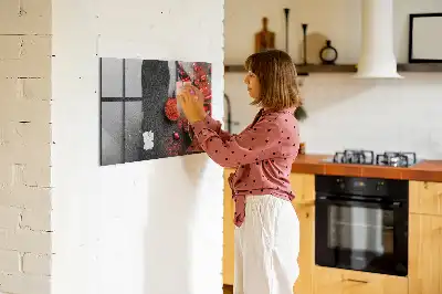 Magnetická popisovateľná tabuľa s motívom červených papričiek