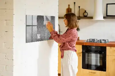 Magnetická popisovacia tabuľa industriálny nástenný dizajn
