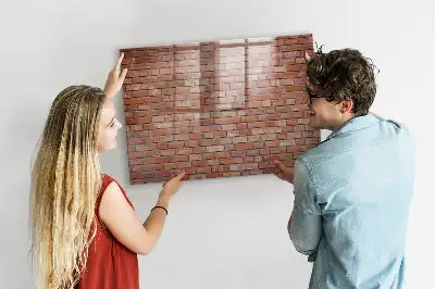 Magnetická popisovateľná tabuľa s motívom tehlovej steny