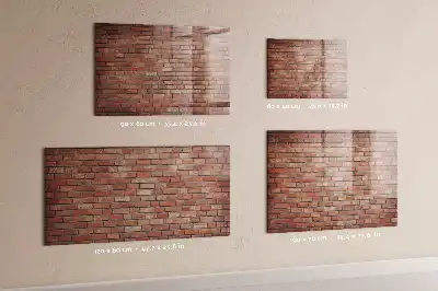 Magnetická popisovateľná tabuľa s motívom tehlovej steny