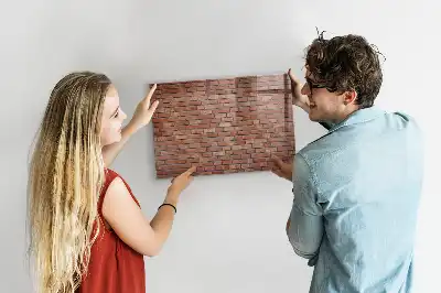 Magnetická popisovateľná tabuľa s motívom tehlovej steny