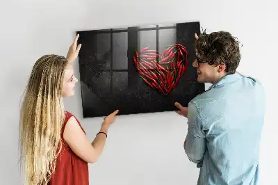 Magnetická popisovateľná tabuľa v tvare srdca z papričiek