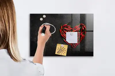 Magnetická popisovateľná tabuľa v tvare srdca z papričiek